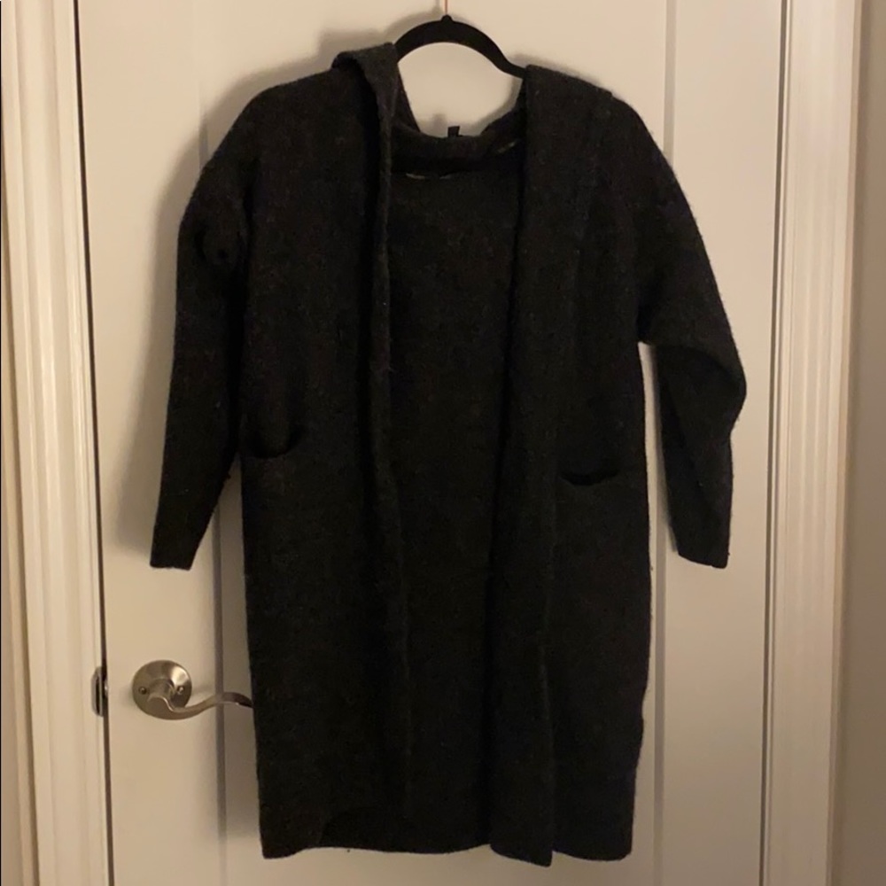 Uniqlo wool cardigan with hood size M